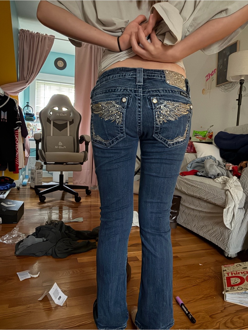 Miss Me wing pocket jeans